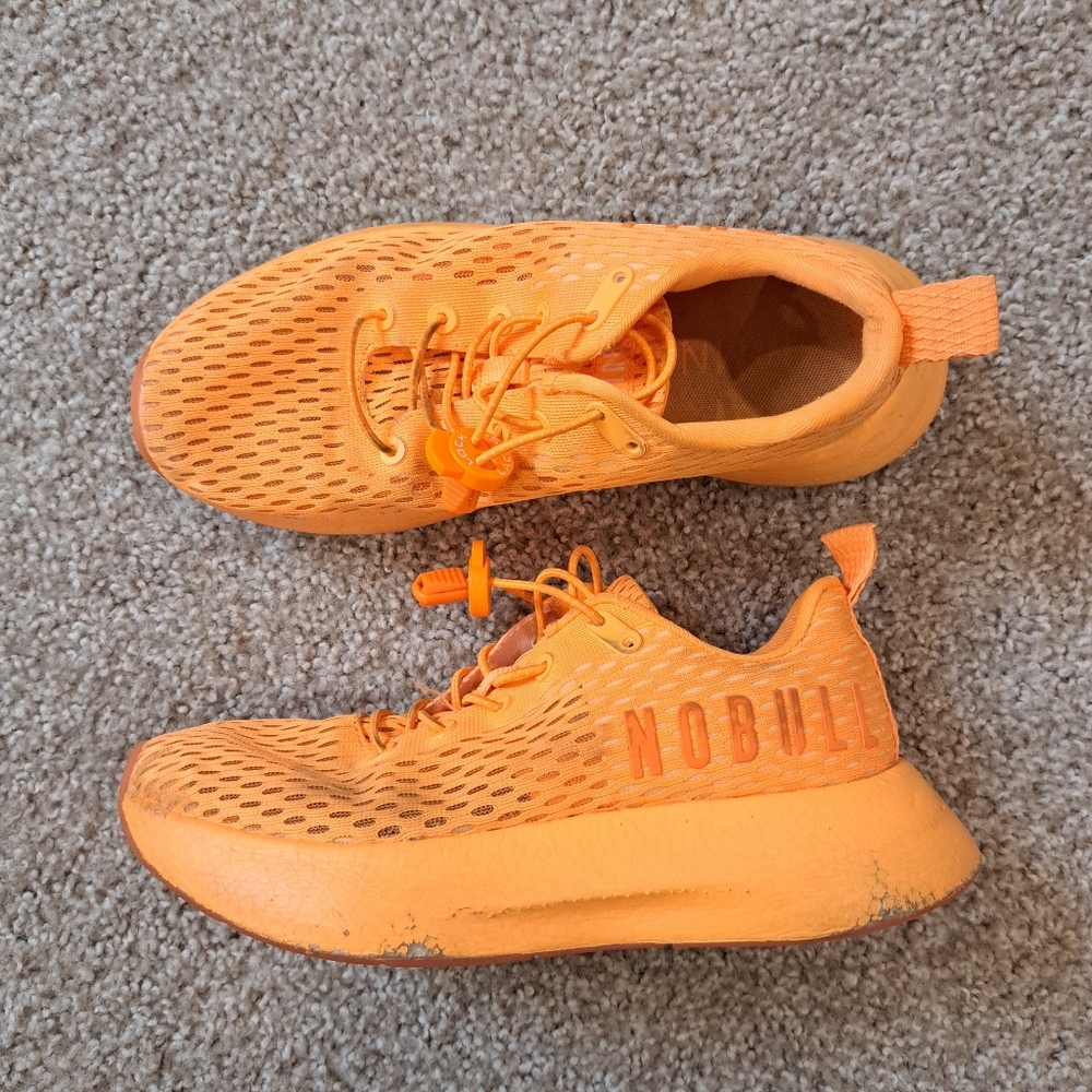 NOBULL All Day Knit Orange Running Shoes Size 7.5